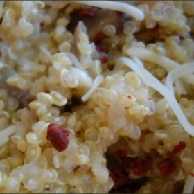 image de la recette Quinoa aux champignons et à la crème