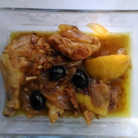 image de la recette Tajine de coquelet aux citrons confits et olives